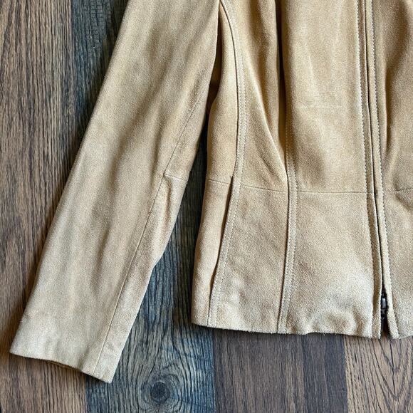 George Designs by Mark Eisen Genuine Leather Jacket Saddle Brown Women’s L 12/14 - Picture 5 of 15